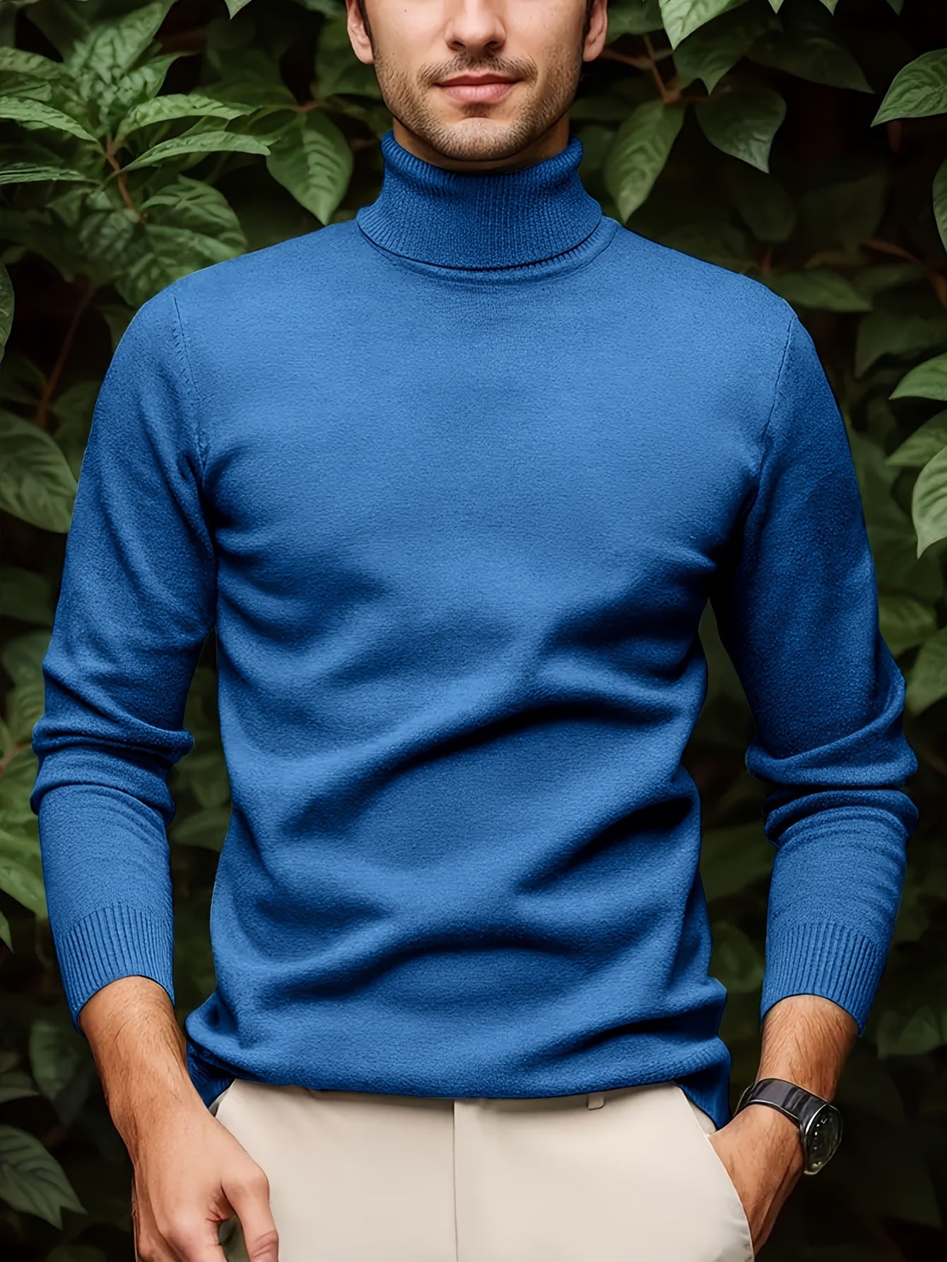 Men’s Soft Viscose Turtleneck Sweater