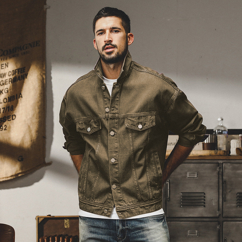 Classic Vintage Denim Jacket for Men