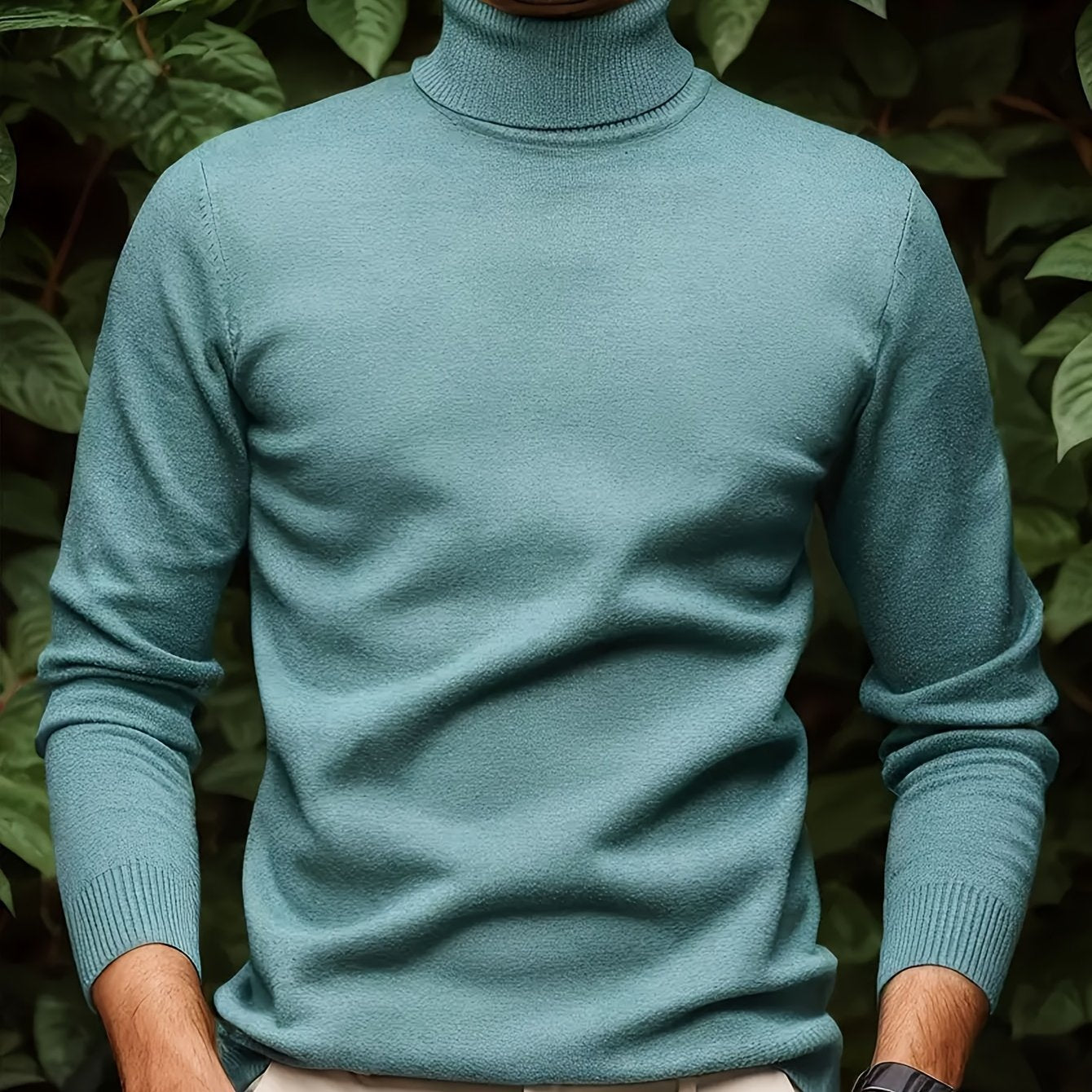 Men’s Soft Viscose Turtleneck Sweater