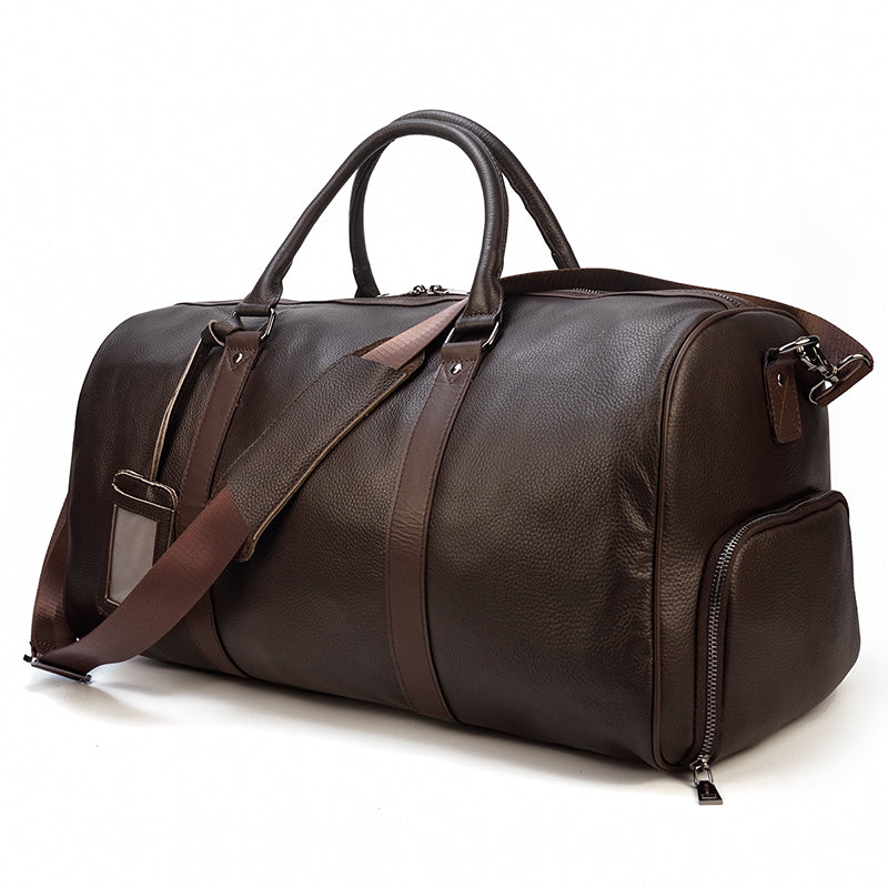 Varello Leather Weekender Duffle Bag
