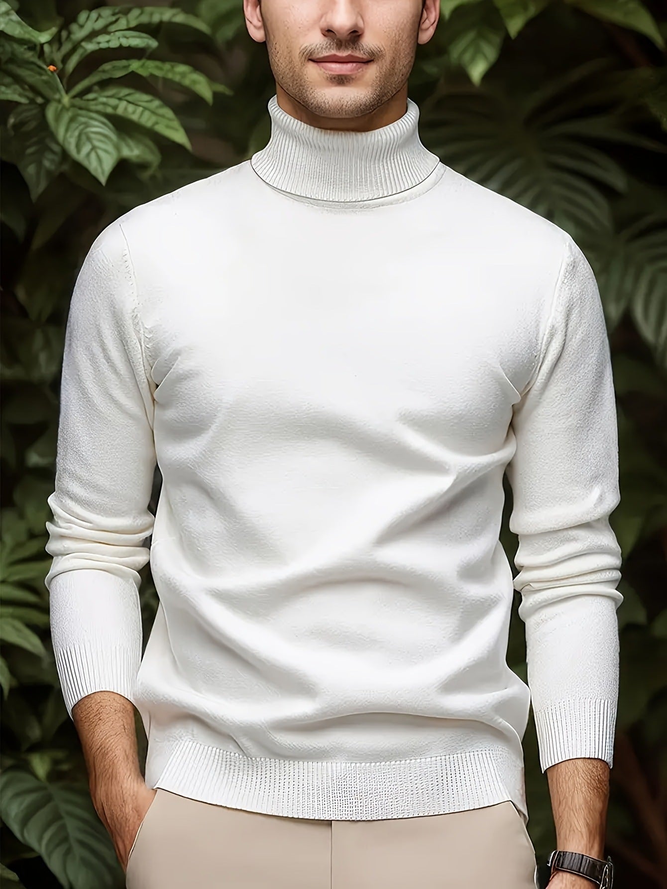 Men’s Soft Viscose Turtleneck Sweater