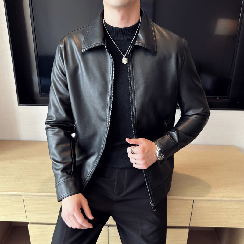 Vaarma Leather Lapel Jacket