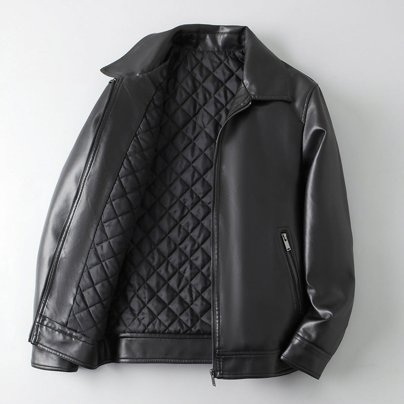 Vaarma Leather Lapel Jacket