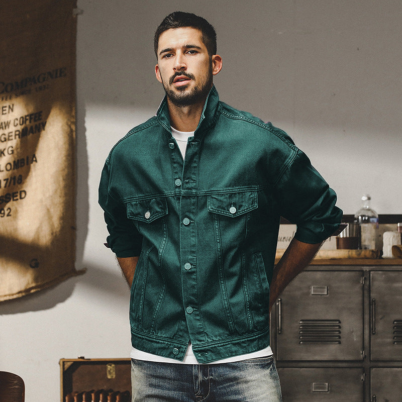Classic Vintage Denim Jacket for Men