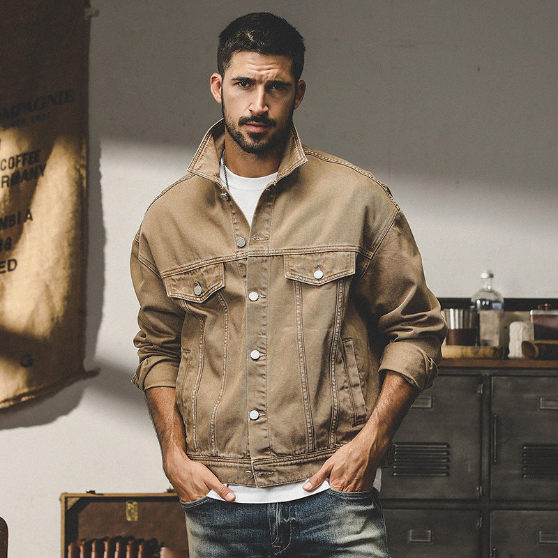 Classic Vintage Denim Jacket for Men