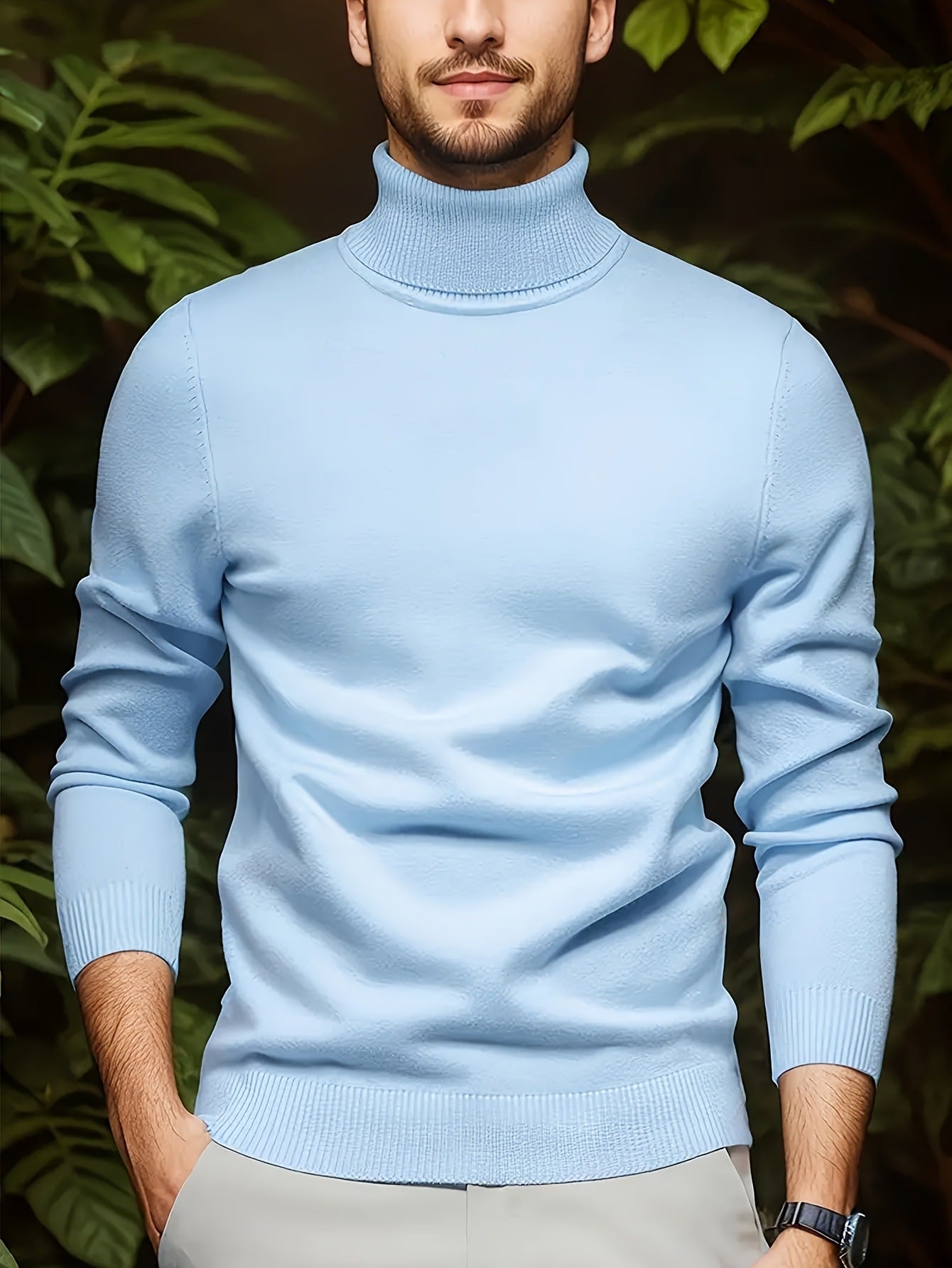 Men’s Soft Viscose Turtleneck Sweater