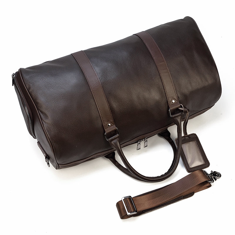 Varello Leather Weekender Duffle Bag