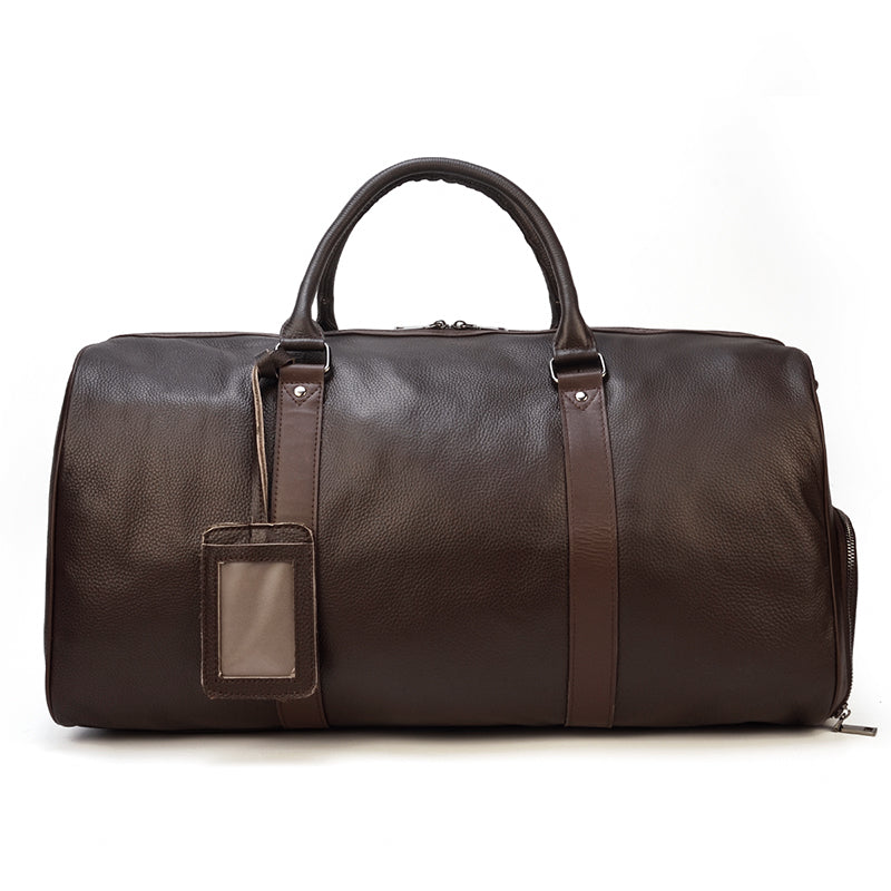 Varello Leather Weekender Duffle Bag