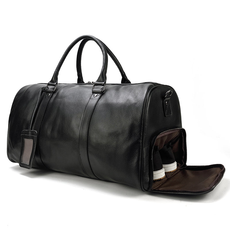 Varello Leather Weekender Duffle Bag
