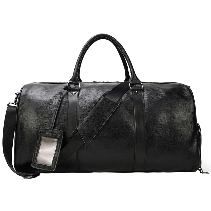 Varello Leather Weekender Duffle Bag