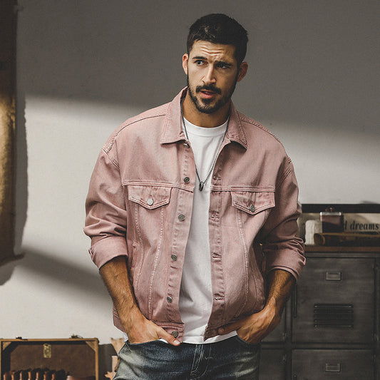 Classic Vintage Denim Jacket for Men