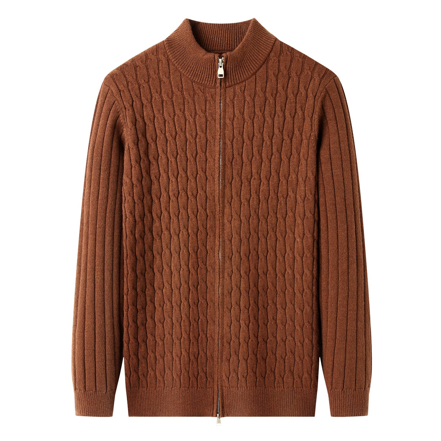 Men’s Thick Jacquard Turtleneck Sweater