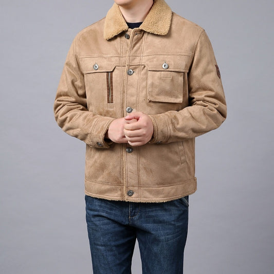 Men’s Deerskin Sherpa-Lined Winter Jacket